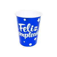VASO DE FIESTA F.C AZUL X10 (PQTX10)