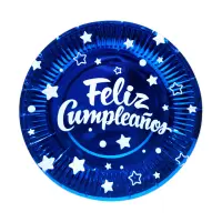 PLATO DE FIESTA F.C AZUL X10