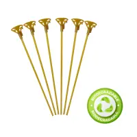 PALOS DE GLOBOS DORADO LATEX BIODEGRADABLE (PQTX100)