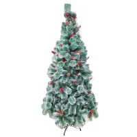 ARBOL NAVIDEÑO ERIZO DECORADO PUNTAS BLANCAS 210CM 360T