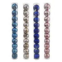 BOLA NAVIDEÑA SURTIDA 6CM X10 (4 COL)