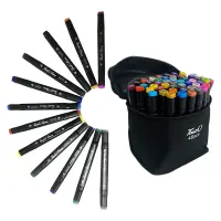 SET DE MARCADORES DOBLE PUNTA X48 COLORES