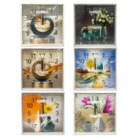 RELOJ DE PARED CUADRADO MOTIVOS 30CM