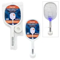 RAQUETA MATA INSECTOS 2 MODOS CON BASE (USB)