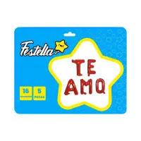 KIT GLOBO TE AMO ROJO 16" X5PCS (PQTX12)