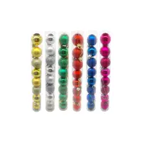 BOLA NAVIDEÑA SURTIDA 4CM X8 (6 COL)