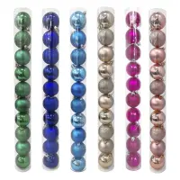 BOLA NAVIDEÑA SURTIDA 6CM X10 (6 COL)