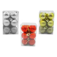 BOLA NAVIDEÑA SURTIDA 3CM X12 (3 COL)