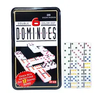 DOMINO COLORES 7MM X28PCS EN CAJA METALICA