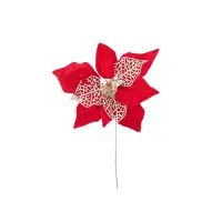 FLOR NAVIDEÑA ROJA 22CM (PQTX12)