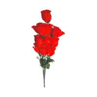 RAMO ROSAS ARTIFICIALES ROJAS X18 54CM