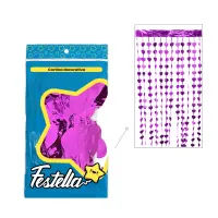 CORTINA DE FIESTA CORAZON FUCSIA 1*2M (PQTX12)